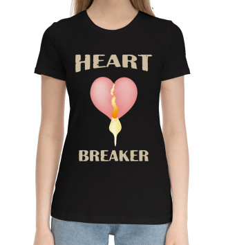 Женская Хлопковая футболка Heart breaker