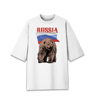Хлопковая футболка оверсайз Russia