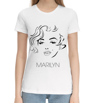 Женская Хлопковая футболка Мэрилин Монро