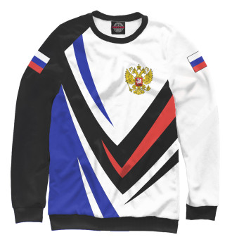 Мужской Свитшот Россия - флаг на рукавах