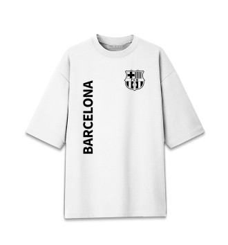 Мужская Хлопковая футболка оверсайз Barcelona