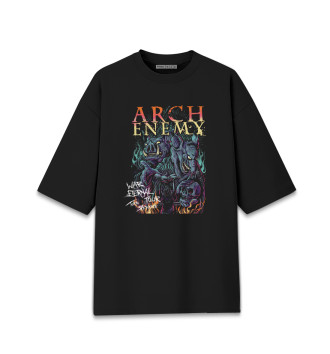 Хлопковая футболка оверсайз Arch Enemy