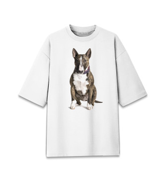 Мужская Хлопковая футболка оверсайз Bull terrier
