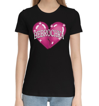 Хлопковая футболка Bebrochka чёрный фон