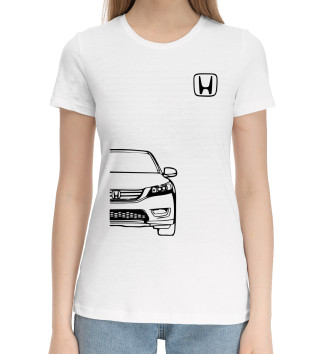 Женская Хлопковая футболка Honda