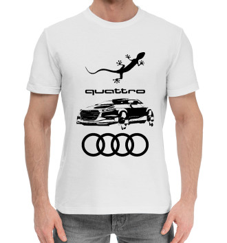 Мужская Хлопковая футболка Audi quattro