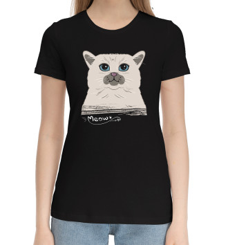 Хлопковая футболка Кот Meow