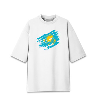 Мужская Хлопковая футболка оверсайз Казахстан