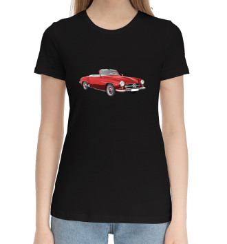 Женская Хлопковая футболка Mercedes Cabrio