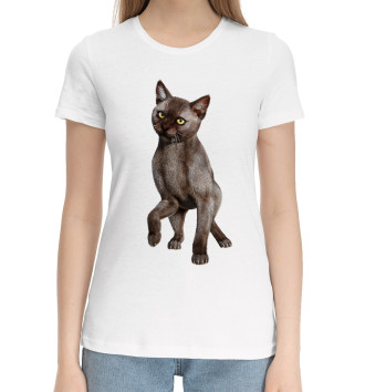 Хлопковая футболка Танцующий кот