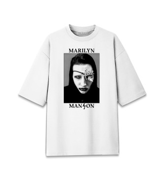 Хлопковая футболка оверсайз Marilyn Manson Antichrist