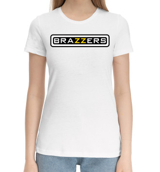 Женская Хлопковая футболка Brazzers