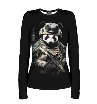 Лонгслив Медведь панда солдат спецназа