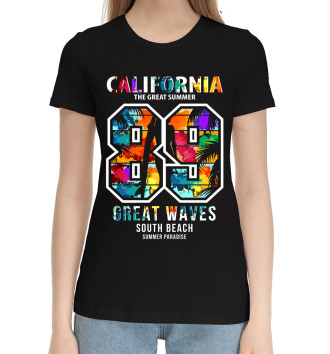 Женская Хлопковая футболка California