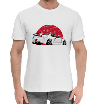 Хлопковая футболка Nissan Skyline