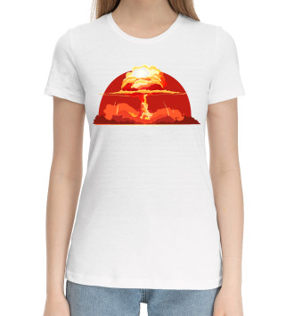 Женская Хлопковая футболка Ядерный гриб