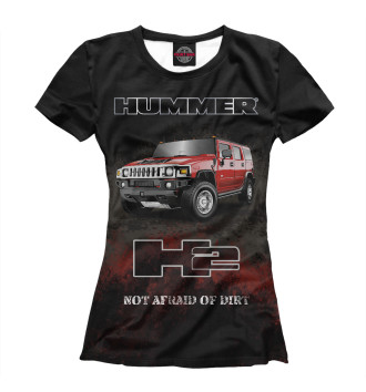Женская Футболка Hummer H2 на черном