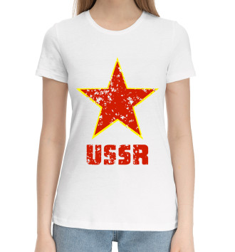 Женская Хлопковая футболка USSR