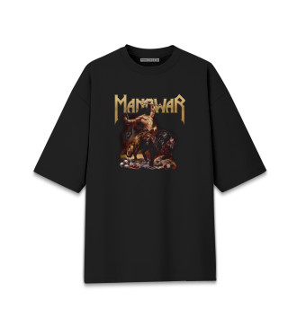 Хлопковая футболка оверсайз Manowar