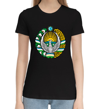 Женская Хлопковая футболка Узбекистан