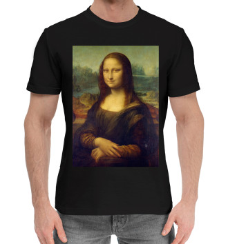 Мужская Хлопковая футболка Мона Лиза