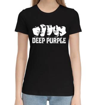 Женская Хлопковая футболка Deep purple