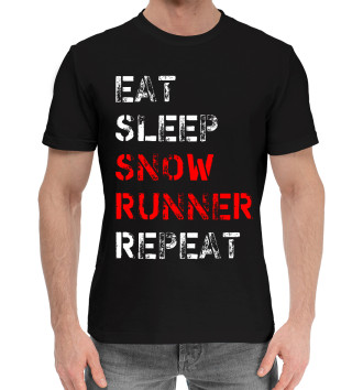 Хлопковая футболка Eat Sleep Snow Runner Repeat