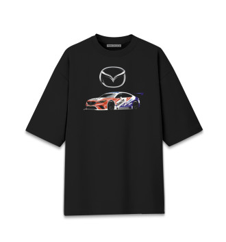 Хлопковая футболка оверсайз Mazda