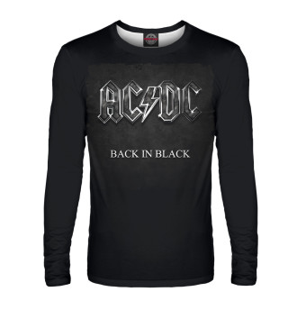 Мужской Лонгслив Back in black — AC/DC