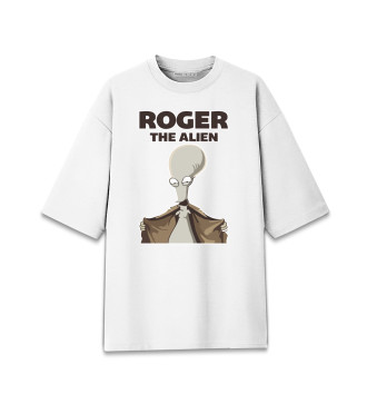Женская Хлопковая футболка оверсайз Roger