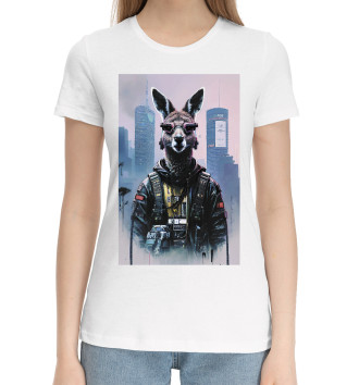Хлопковая футболка Cool kangaroo - neural network