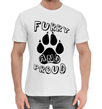 Хлопковая футболка Furry proud