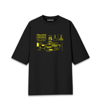 Мужская Хлопковая футболка оверсайз Yellow Submarine