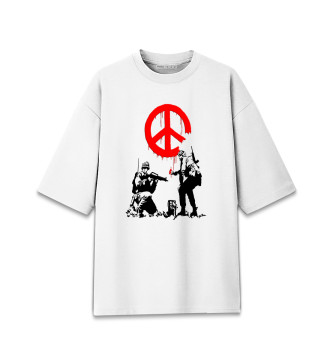 Хлопковая футболка оверсайз Banksy  Бэнкси