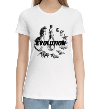 Женская Хлопковая футболка Evolution
