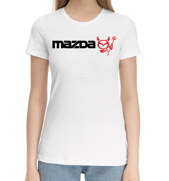 Женская Хлопковая футболка Mazda