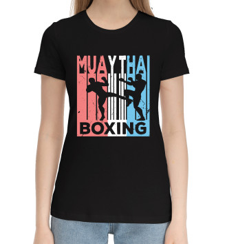 Женская Хлопковая футболка MUAY THAI BOXING
