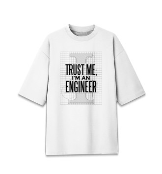 Хлопковая футболка оверсайз Инженер
