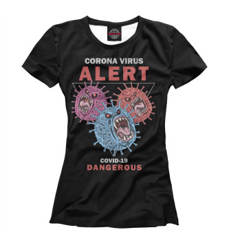 Женская Футболка Corona Virus