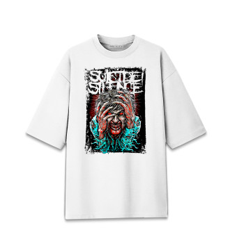 Мужская Хлопковая футболка оверсайз Suicide Silence