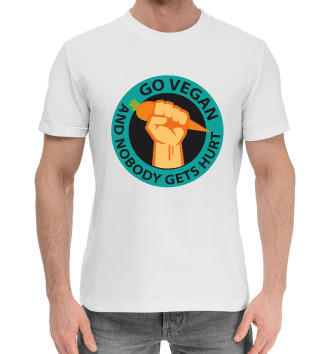 Хлопковая футболка Go Vegan