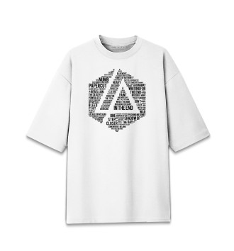 Хлопковая футболка оверсайз Песни Linkin Park
