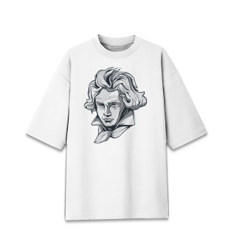Женская Хлопковая футболка оверсайз Бетховен