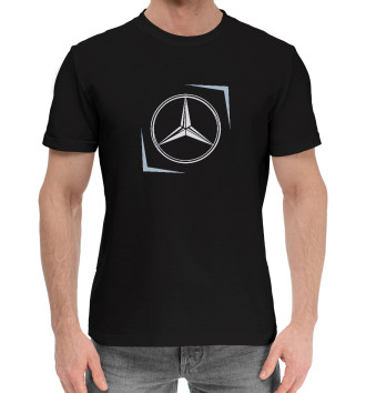 Мужская Хлопковая футболка Mercedes - Lines