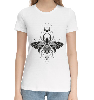 Женская Хлопковая футболка Оккультный жук