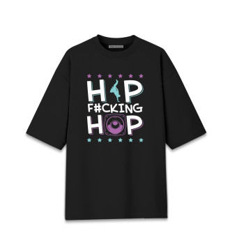 Женская Хлопковая футболка оверсайз Hip Hop