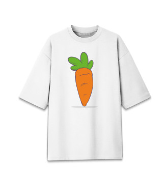 Хлопковая футболка оверсайз Морковка