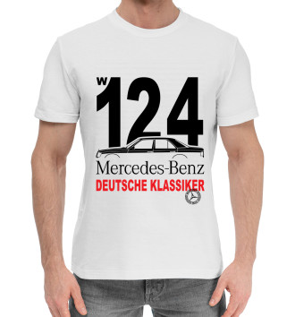 Мужская Хлопковая футболка Mercedes W124 немецкая классика