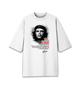 Хлопковая футболка оверсайз Che (белый фон)