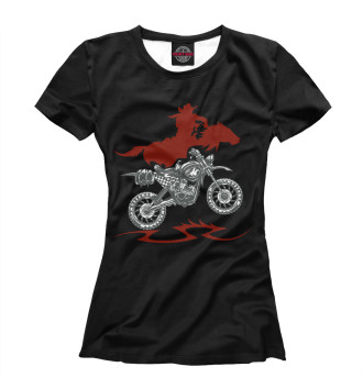 Женская Футболка Motocross moto